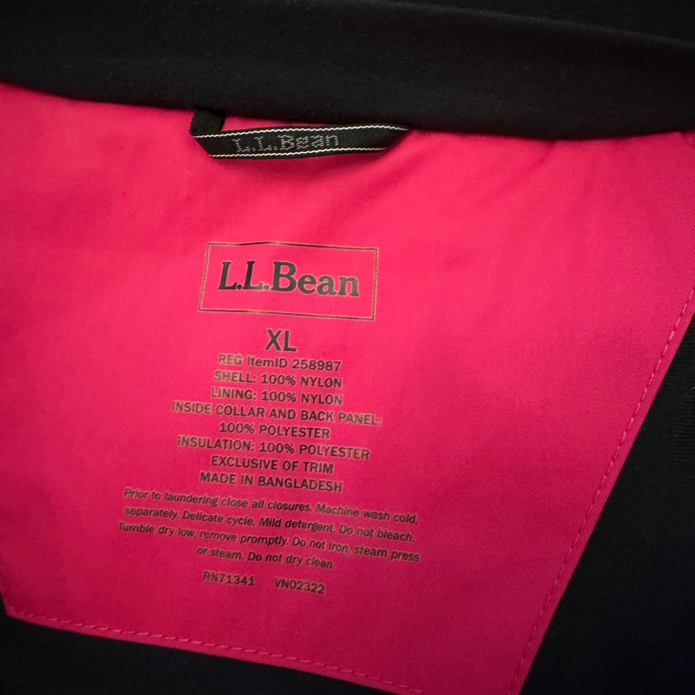 L.L. Bean Vibrant Pink and Black Outerwear